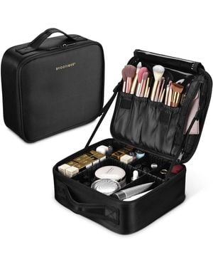 Byootique 10" Makeup Bag Cosmetic Case Storage Handle Organizer Travel Brush - Black