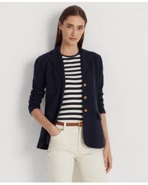 Ralph Lauren Sweater Knit Blazer P Xs Xxl - Blue