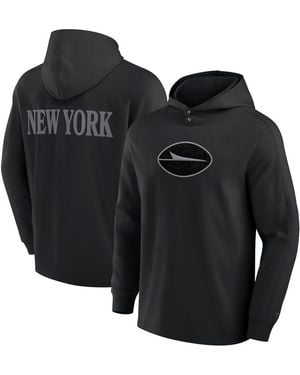 Fanatics New York Jets Elements Blaze Tri-blend Long Sleeve Hoodie T-shirt - Black