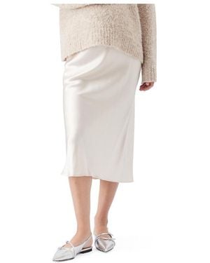 Ripe Maternity Maternity Crystal Satin Skirt - White