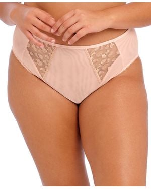 Elomi Namrah High Leg Brief - Brown