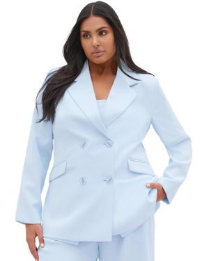 City Chic Holly Blazer - Blue