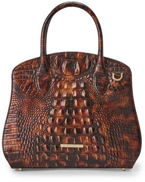 Brahmin Rosetta Melbourne Leather Satchel - Brown
