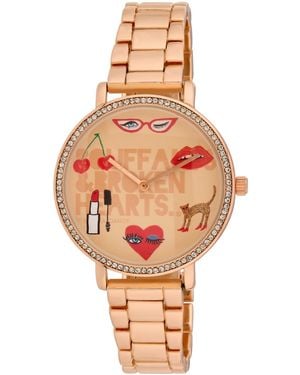 Kendra Dandy Quartz Bouffants And Broken Hearts -tone Alloy Watch 38mm - Metallic