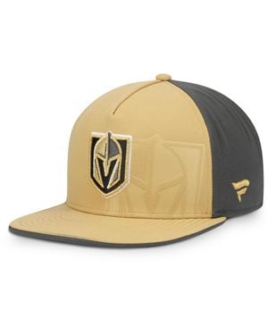 Fanatics Gold/charcoal Vegas Golden Knights Snapback Hat - Metallic