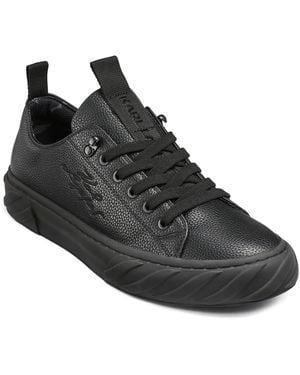 Karl Lagerfeld Round Toe Low-profile Sneakers - Black