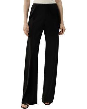 LILYSILK Bias Cut Straight Leg Silk Pants - Black