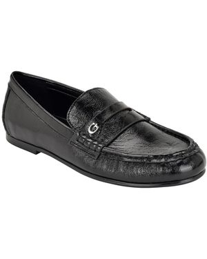 Guess Raivoo Suede Slip-on Penny Loafer - Black