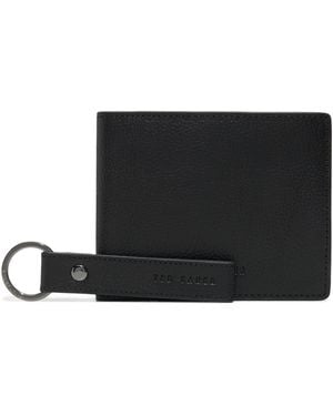 Ted Baker 2-piece Brockwell Keychain And Bi-fold Wallet Set - Black
