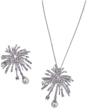Classicharms Pave Firework Multi Way Brooch Pendant - Gray