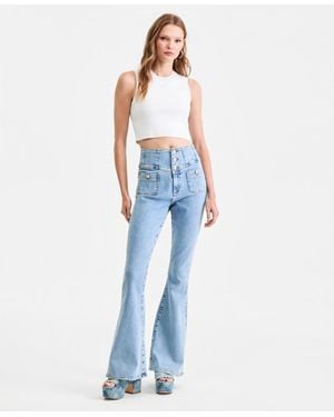 Guess Kaira High-rise Flared Jeans - Blue