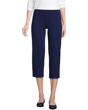 Lands' End Starfish Mid Rise Pull On Crop Pants - Blue