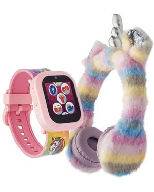 Playzoom V3 Girls Pink And Silicone Smartwatch 42mm Gift Set
