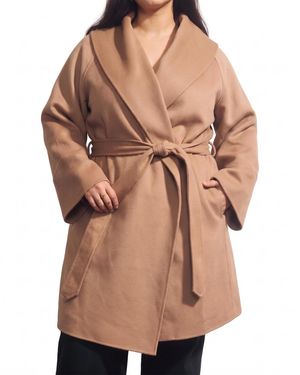 UNIVERSAL STANDARD Plus Size Asha Double Face Wool-blend Coat - Brown
