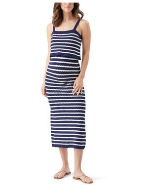 Ripe Maternity Maternity Ripe Pointelle Knit Nursing Dress - Blue