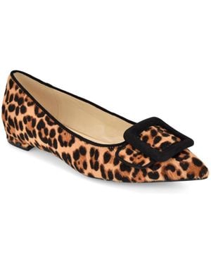 Nine West Jesike Buckle Slip-on Flats - White