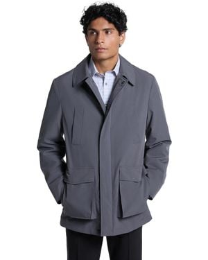 Ted Baker Short Modern-fit Rain Jacket - Blue