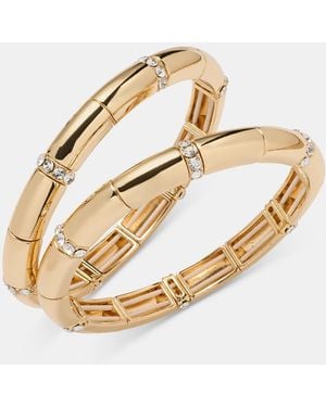 INC International Concepts Pave Stripe Stretch Bracelets - Metallic