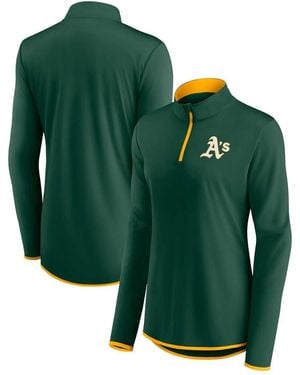 Fanatics Oakland Athletics Corner Quarter-zip Top - Green