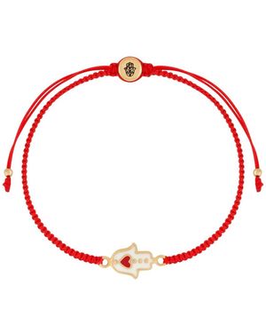 Karma and Luck Expression Of Love Red String Hamsa Heart Bracelet - Pink