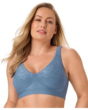 Bali Comfort Revolution Comfortflex Fit Seamless 2-ply Wireless Bra 3484 - Blue