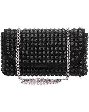 Nina Bixby Crystal Trim Mini Crossbody Handbag - Black