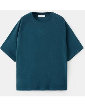 Mango Terry Cotton Sweater - Blue