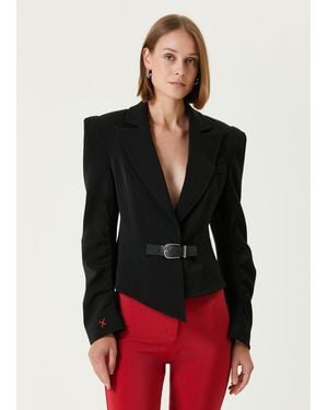 Pcfg Wool-blend Fitted Blazer - Red