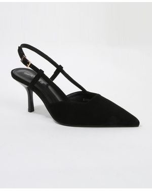 BERNESS 's Carmella Pointed Toe Slingback Heels - Black
