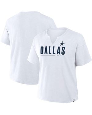 Fanatics Dallas Cowboys Redzone Slub Boxy T-shirt - White