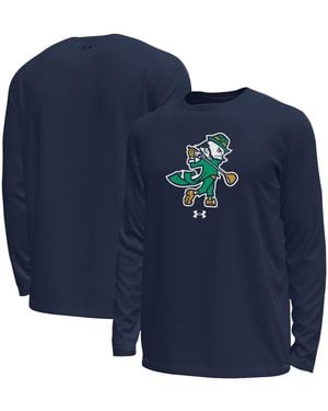 Under Armour Notre Dame Fighting Irish Golf Leprechaun Tech Stretch Long Sleeve T-shirt - Blue