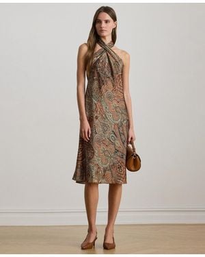 Ralph Lauren Halter Cocktail Dress - Natural