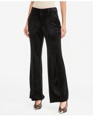 INC International Concepts Velvet High-waist Wide-leg Pants - Black