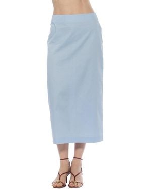 Alexia Admor Ginni Mid Waist Column Midi Skirt - Blue
