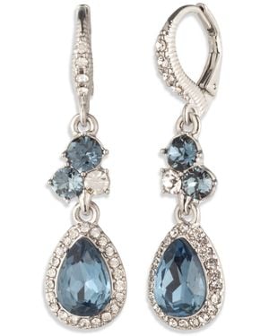 Givenchy Glass Stone Double Drop Earrings - Blue
