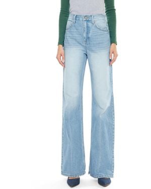 Kancan Janna High-rise Light-wash Wide-leg Jeans - Blue