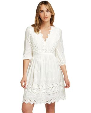 Belle & Bloom Sweet Talk Eyelet Mini Dress - White