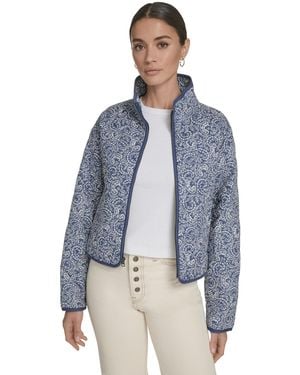 Levi's Quilted Short Liner Zipper Jacket - Blue
