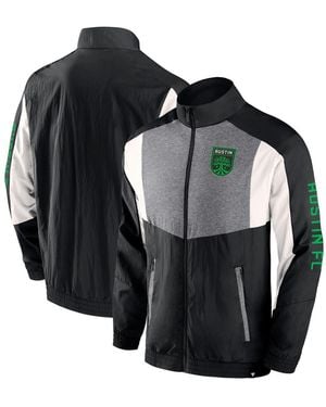 Fanatics Austin Fc Net Goal Raglan Full-zip Track Jacket - Black