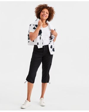 Style & Co. Mid-rise Cargo Capri Pants - Black