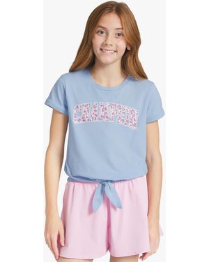 Champion Girls' 7-16 Tie-front Crewneck T-shirt - Blue