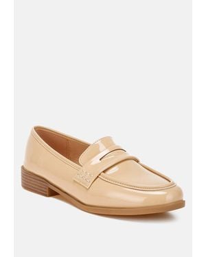 LONDON RAG Mogul Penny Strap Detail Loafer - White