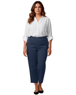 Avenue Super-stretch Straight Ankle Pull-on Pant - Blue