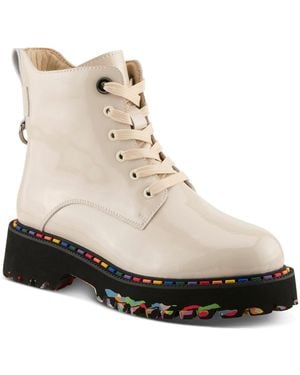 Spring Step Mistique Waterproof Leather Lace-up Rain Boot - Natural