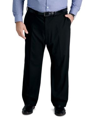 Haggar Big And Tall Classic Suit Separates Pants - Black