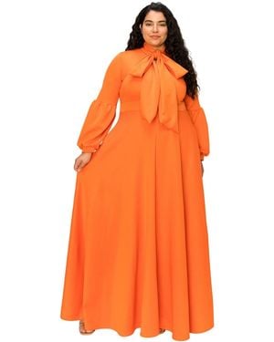 L I V D Plus Size Bella Donna Dress - Orange