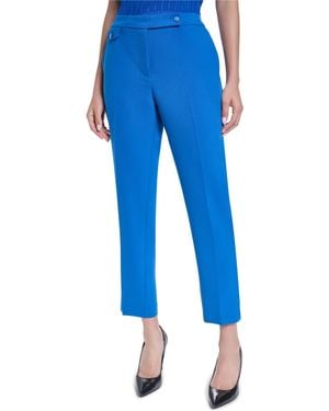 KARL LAGERFELD Mid-rise Ankle Pants - Blue