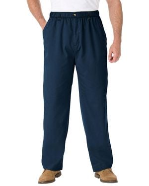 Kingsize Big & Tall Knockarounds Full-elastic Waist Pants - Blue