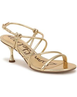 Sam Edelman Riana Strappy Heel Sandals - Metallic