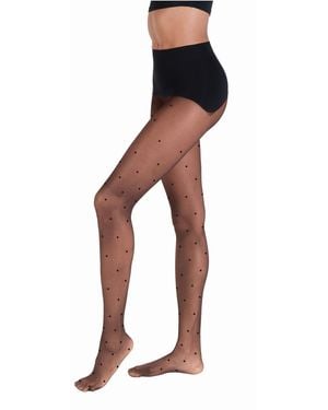 Hanes Allstar Products Group Seamless Dot Tights - Black